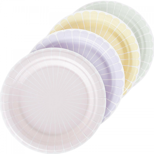 Pratos Padrão Cores Pastel